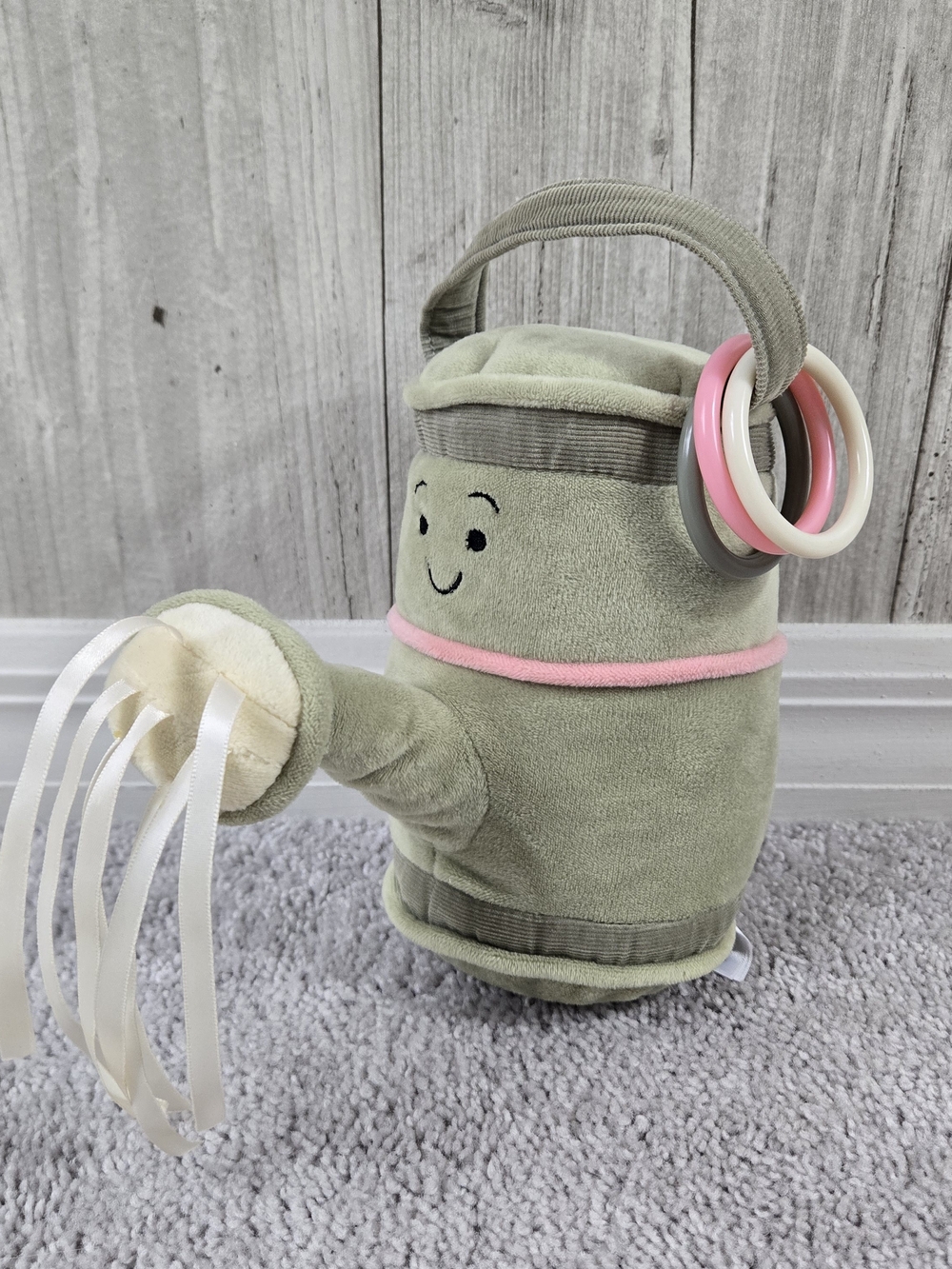Jellycat Whimsy Garden Watering Can Baby Toy Crinkle Plush Stuffed RARE